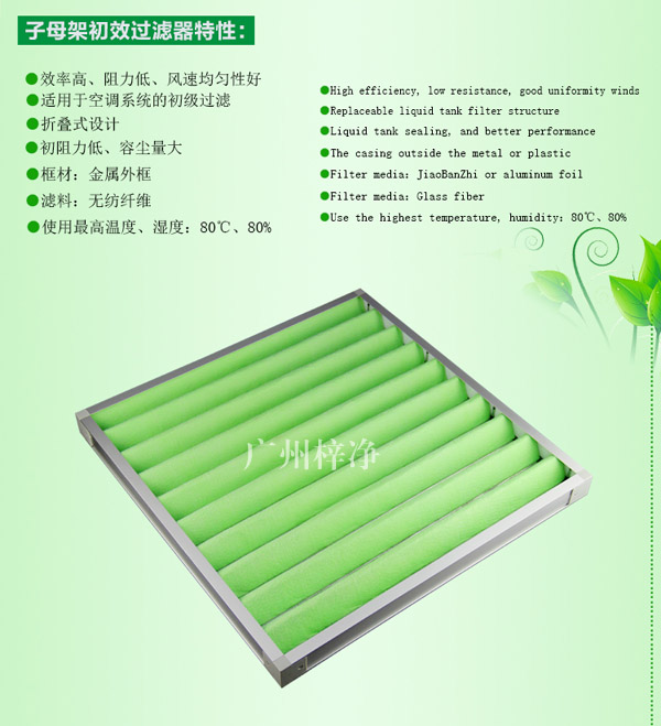 G4級組合式空調(diào)過濾器主要應(yīng)用于初級過濾。