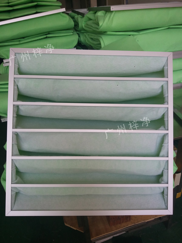 過濾棉袋式初效過濾器采用G4等級過濾棉制作,過濾精度為5um。